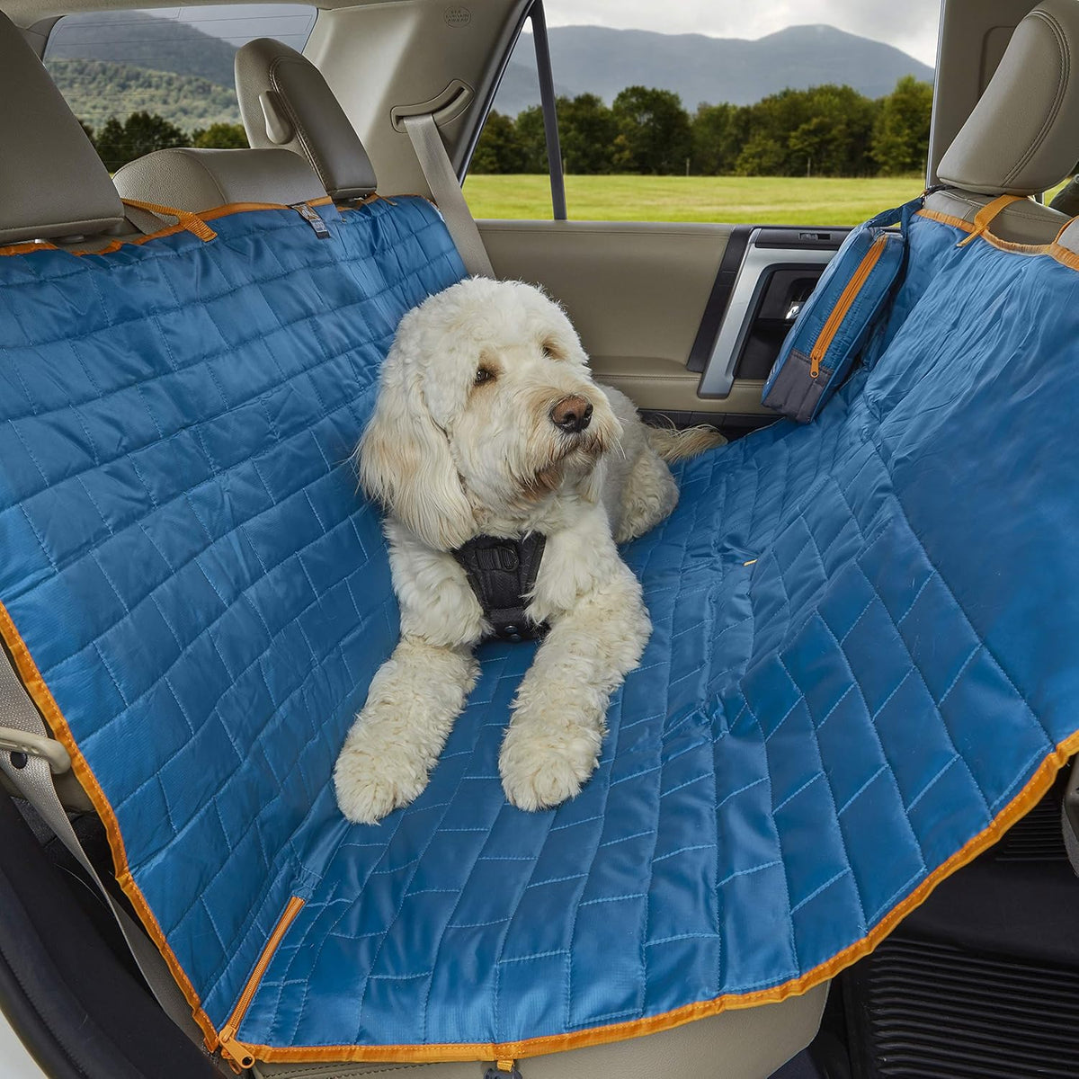 Khaki Water-Resistant Dog Hammock Seat Cover Y159