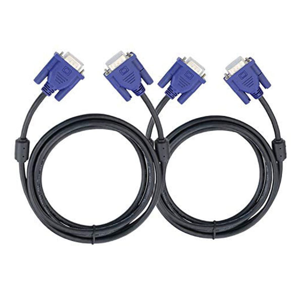 VGA to VGA Cable Male to Male 6 Feet Pack of 2 Z31487