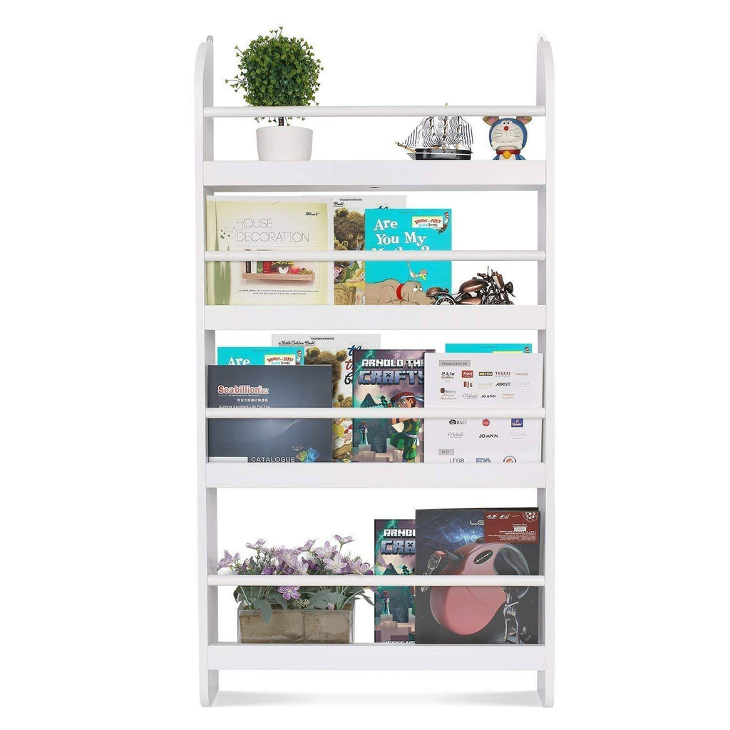 4-Tier Wall Mountable Kids Bookshelf K77472