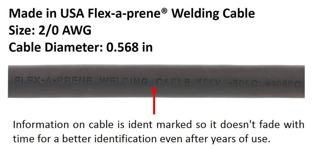 500 Amp Welding Leads Assembly Set 2/0 AWG Cable 100 Feet Q471596