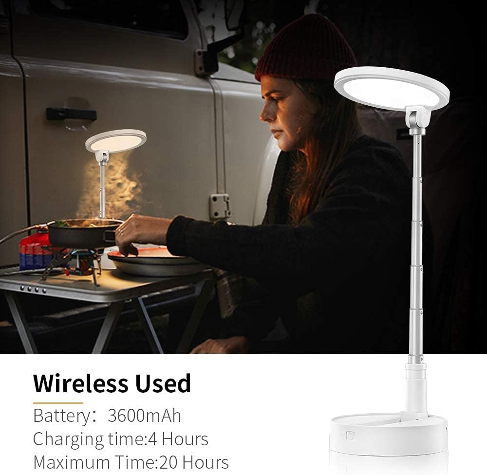 Table Lamp, Telescopic, Foldable, 5 Brightness, 3 Color Mode T968