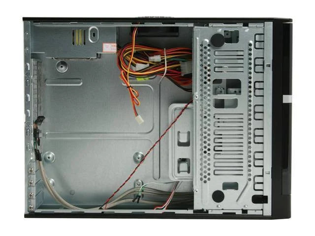 Black-Silver Slim MicroATX Case Z57488