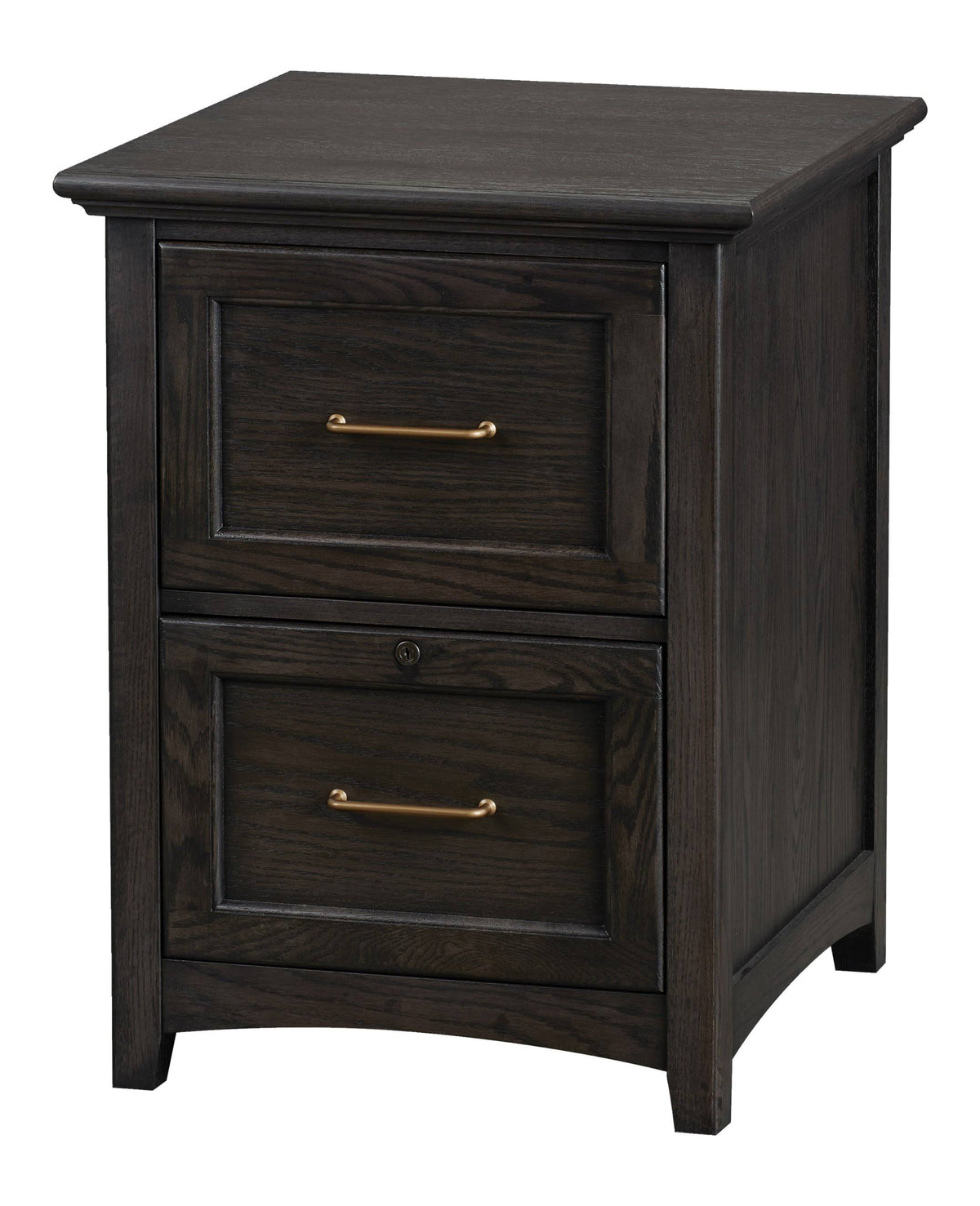 Charcoal Two Drawer Oak Wood File Cabinet S116