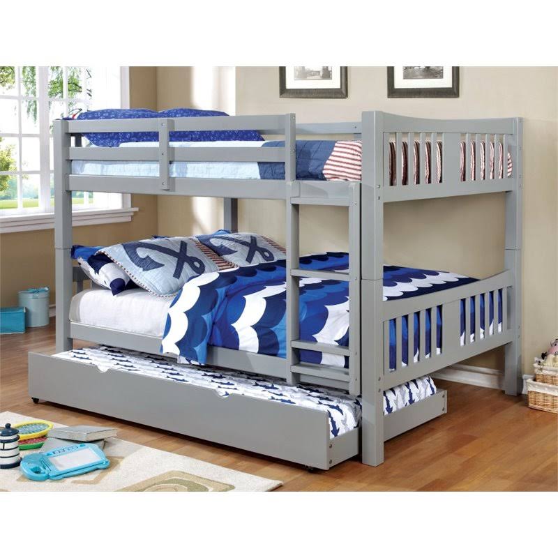 Gray Wood Twin Trundle V378