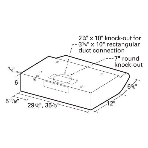 Black 2-Speed Under Cabinet Range Hood P715