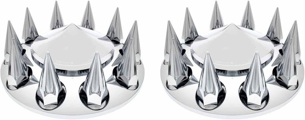 2 Pack Chrome Plated ABS Plastic Front Axle Wheel Cover Hubcap X979