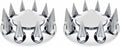 2 Pack Chrome Plated ABS Plastic Front Axle Wheel Cover Hubcap X979