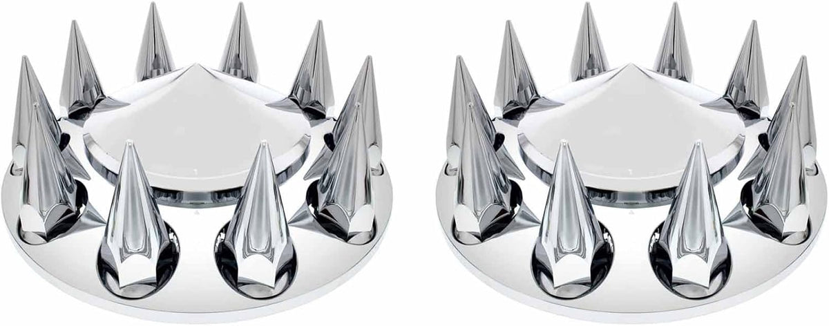2 Pack Chrome Plated ABS Plastic Front Axle Wheel Cover Hubcap X979