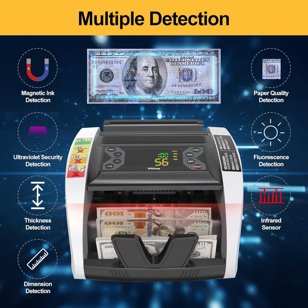 Bill Counter Machine with Counterfeit Detection K988
