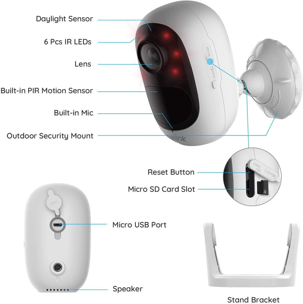 Battery/Solar Powered 1080p Wireless Security Camera System V772484