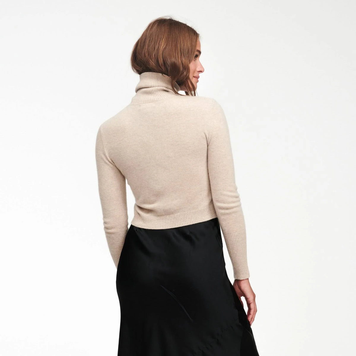 Cashmere Cropped Turtleneck M373