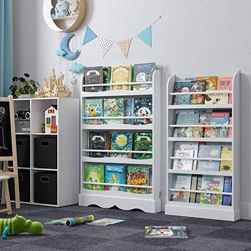 4-Tier Wall Mountable Kids Bookshelf K77472