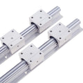 2PCS SBR12-600MM Linear Guide Rails and 4 Square Type Carriage Bearing Blocks Q26742