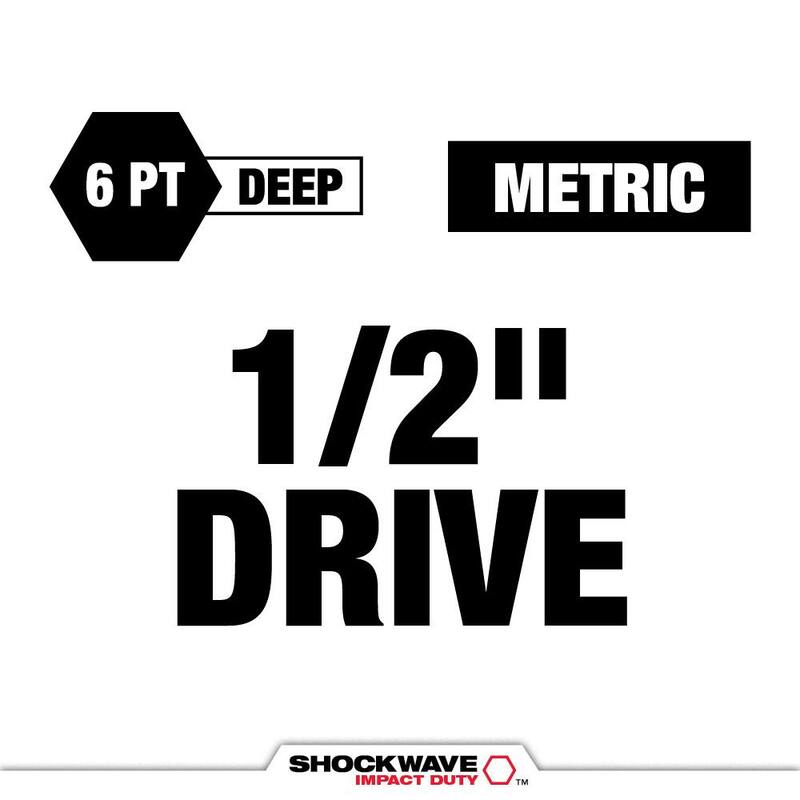 1/2 in. Drive Metric Deep Well Impact Socket Set (3-Piece) B357