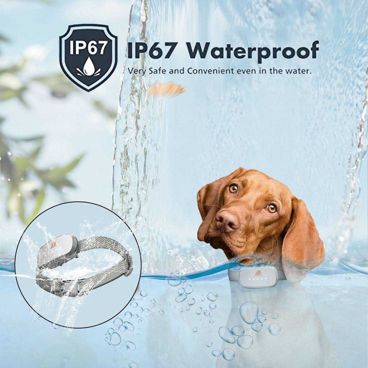 Automatic Anti bark Waterproof Rechargeable Dog Collar V783