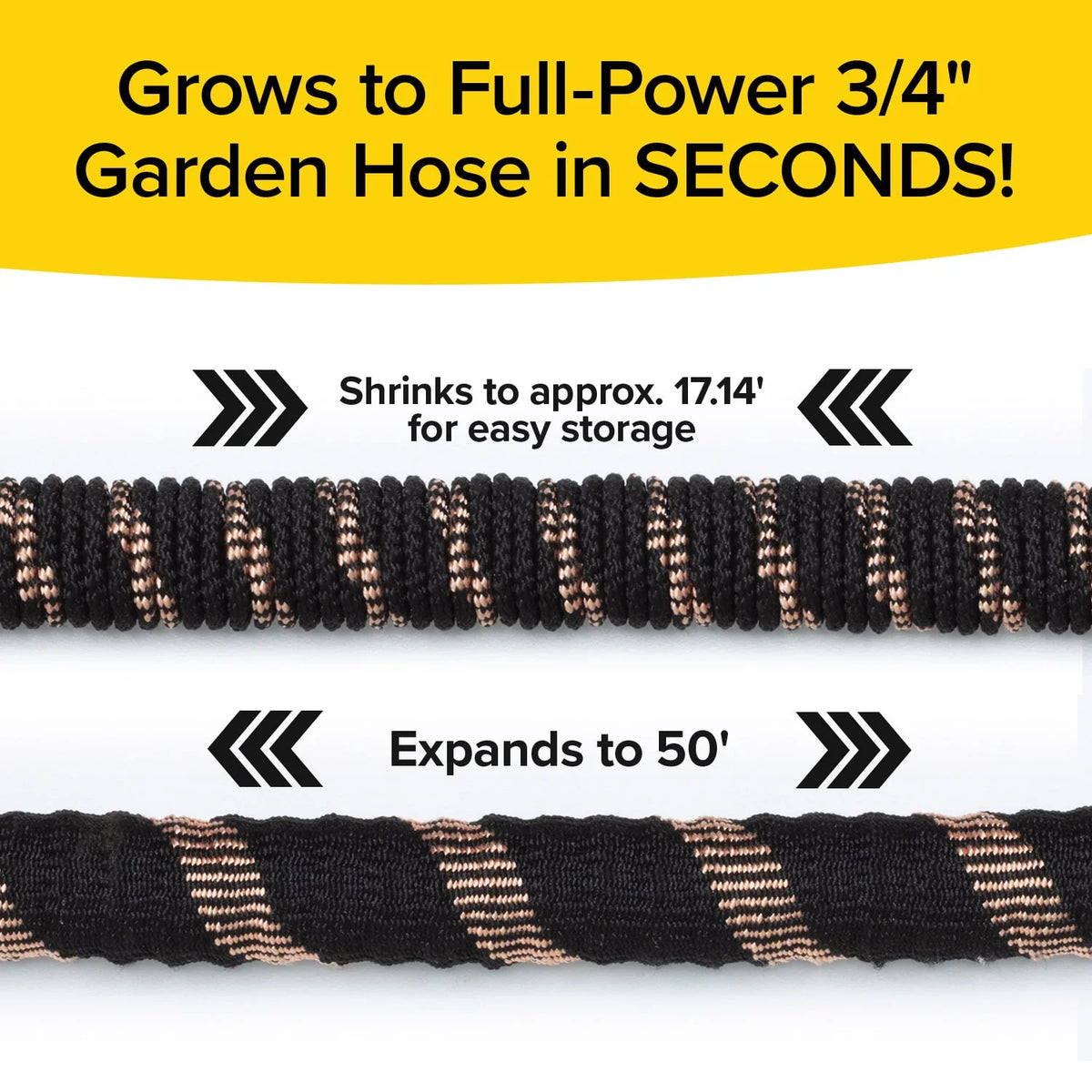50 Ft Expandable Water Hose with Thumb Spray Nozzle V852