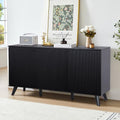 Walnut 3 Door Fluted Sideboard Buffet Cabinet J6118