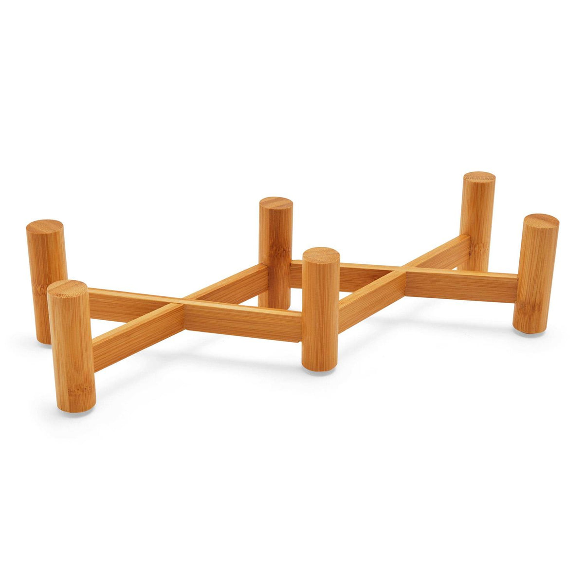 Ceramic & Bamboo Elevated Dog Double Diner X95223