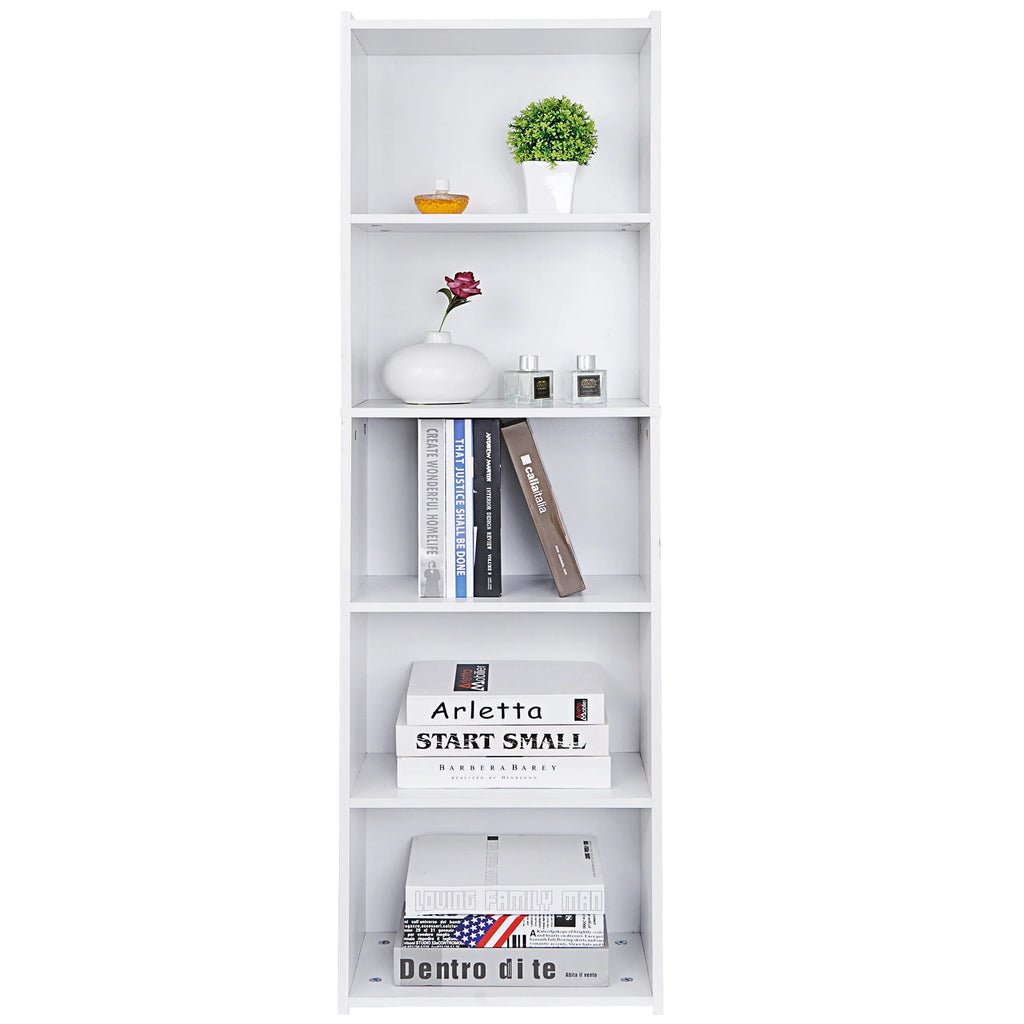 5-Tier Narrow Bookshelf with Adjustable Shelves F821755
