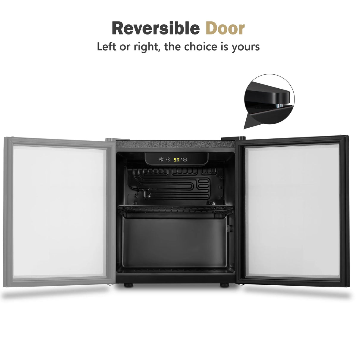 1.7 cu.ft Black Beverage Cooler & Refrigerator V4374