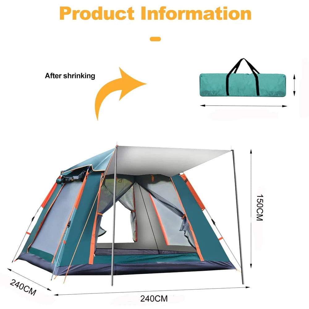 Waterproof Windproof 5 People Dome Camping Tent C54223