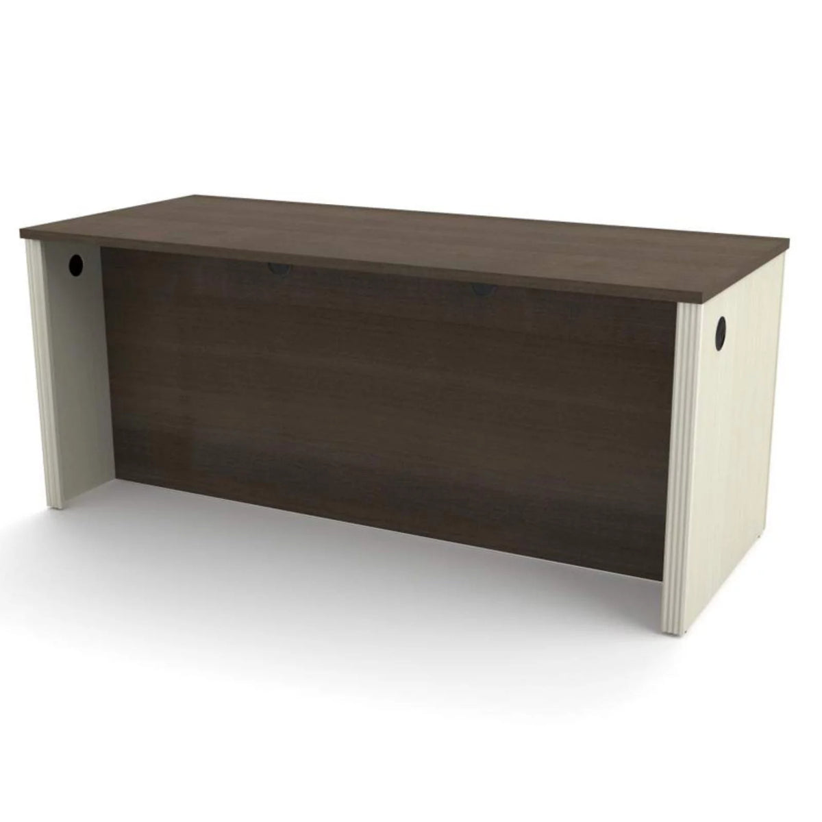 Executive Desk in White Chocolate and Antigua H393