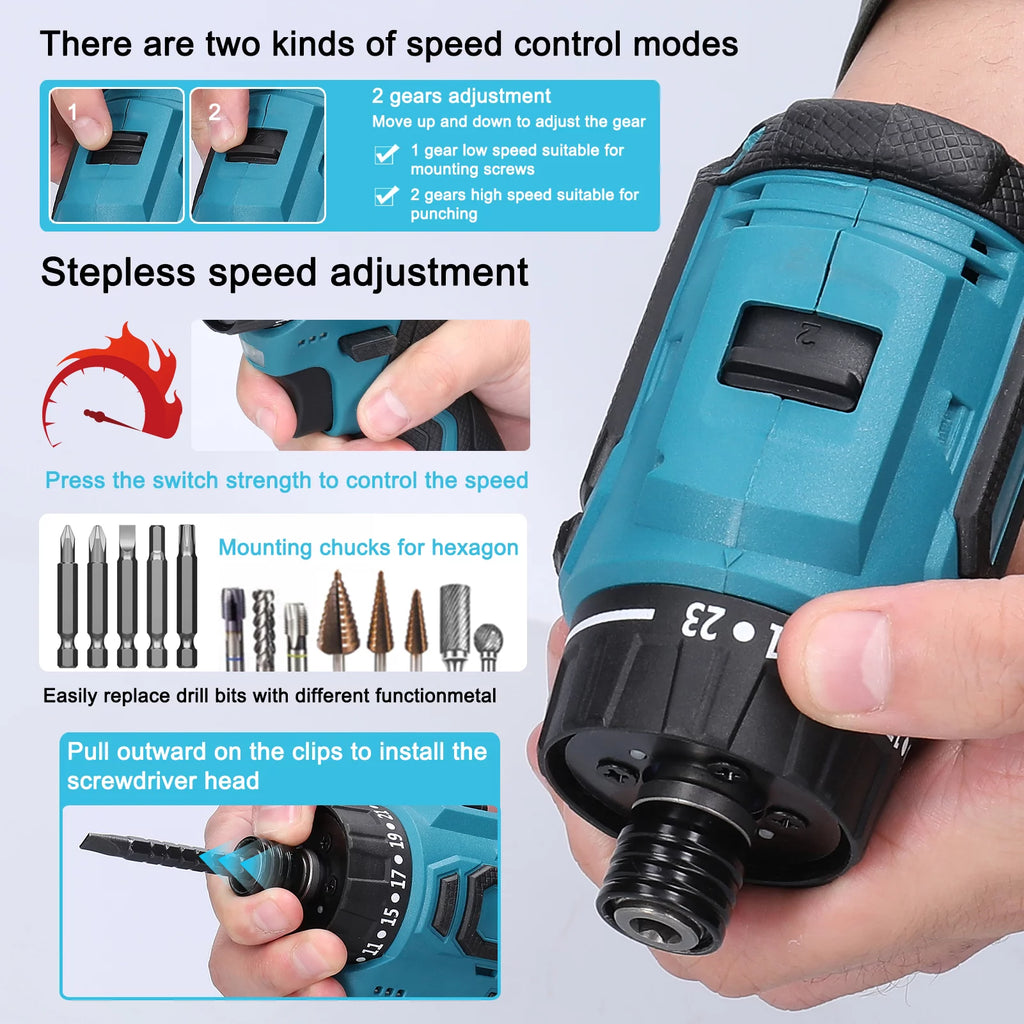 18V Brushless Motor Electric Screwdriver C8739