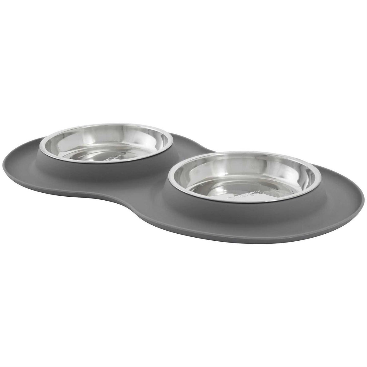 Double Stainless Steel Pet Bowl with Silicone Mat F226335