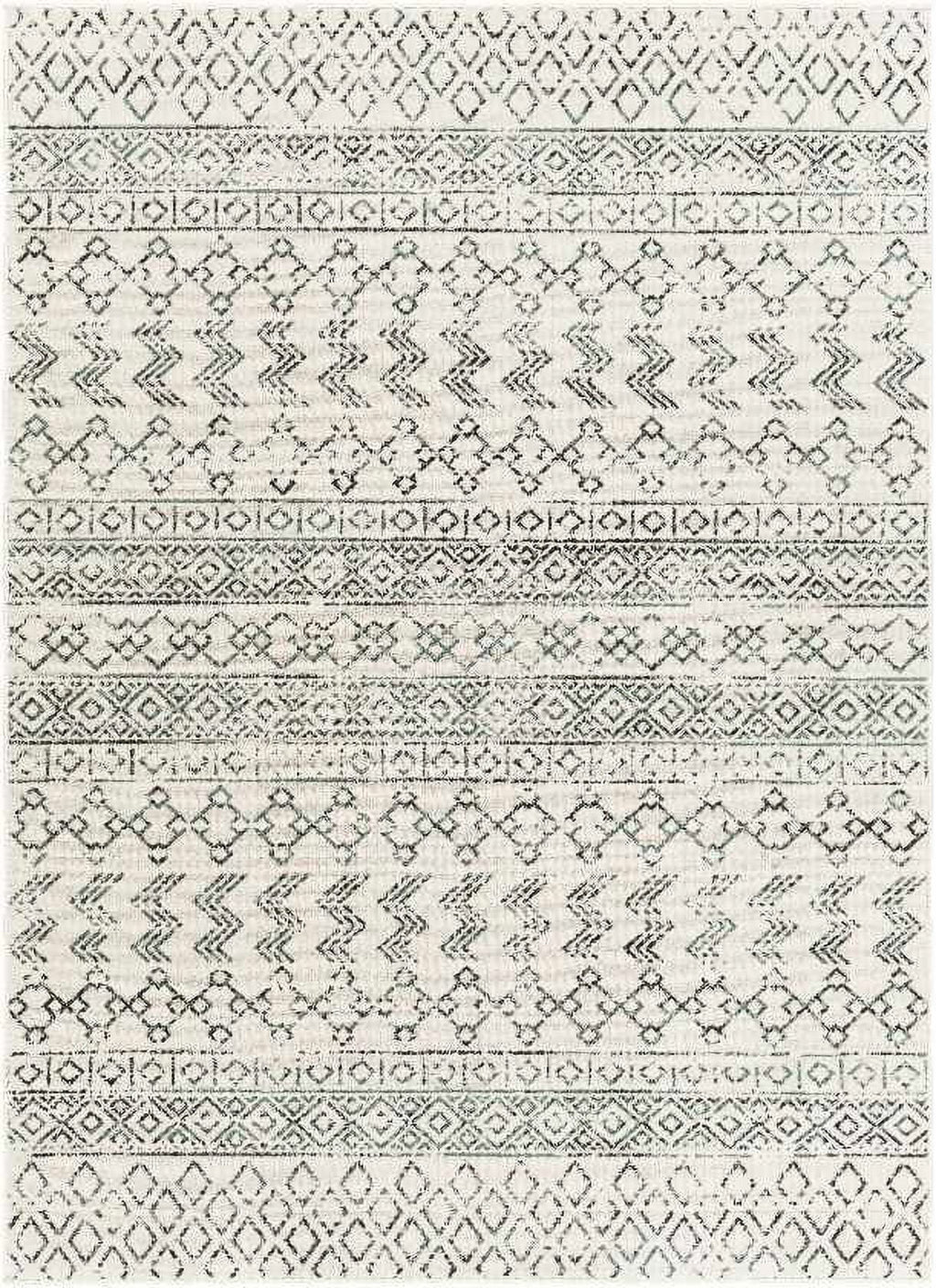 5x7 Cream Indoor/Outdoor Area Rug B3437