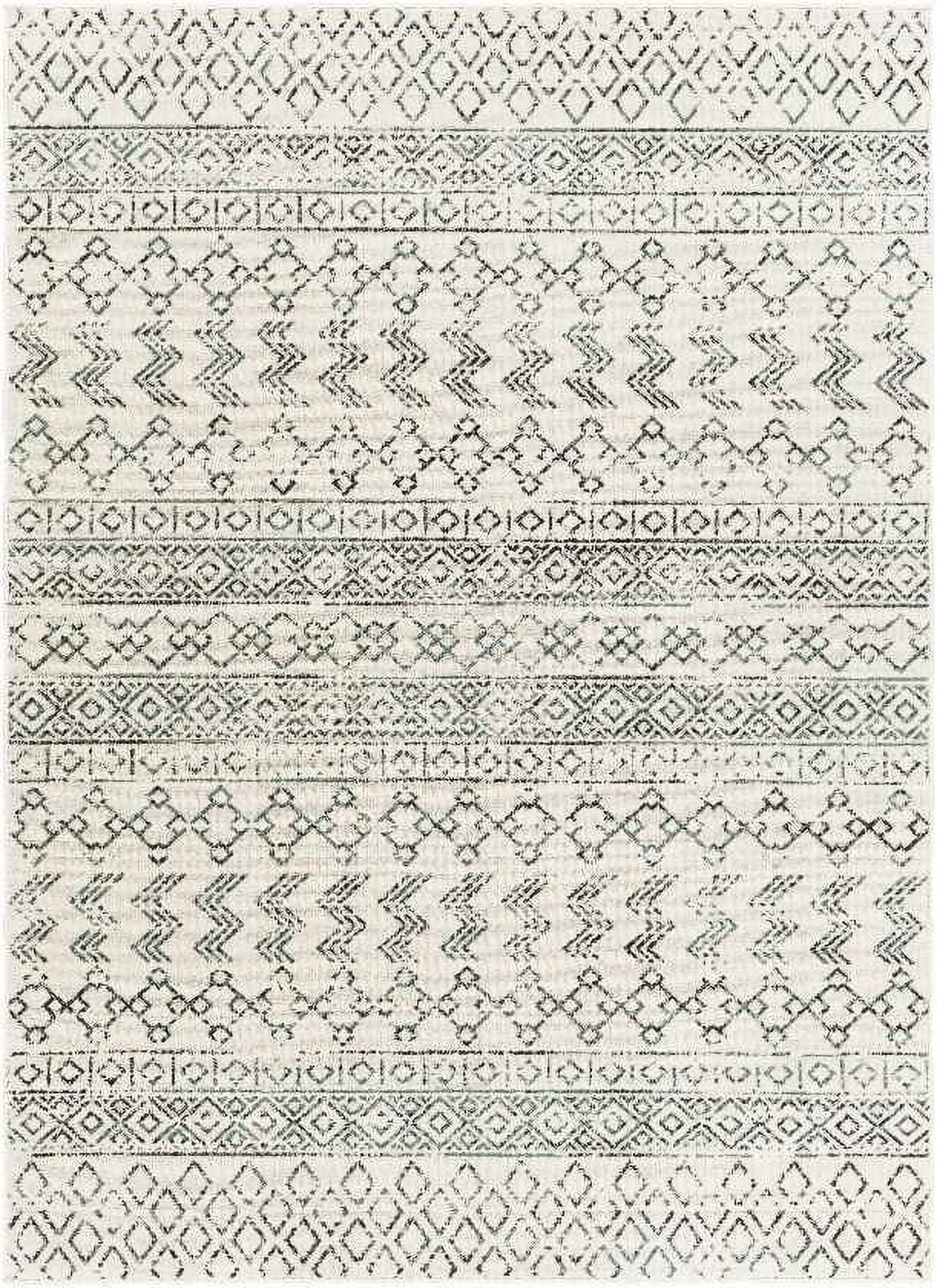 5x7 Cream Indoor/Outdoor Area Rug B3437