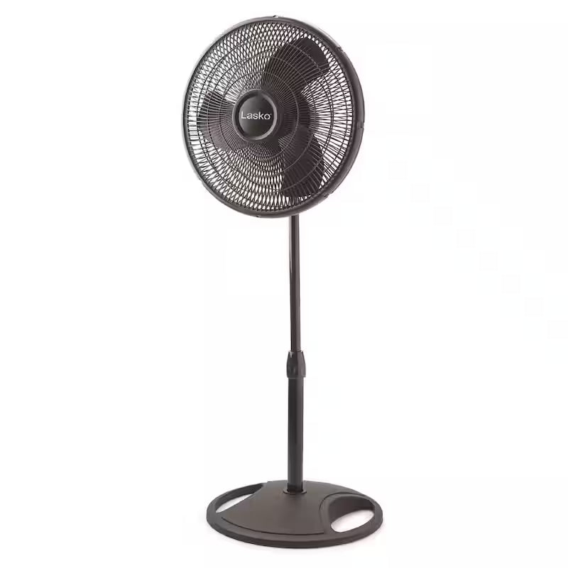 16 in. 3 Speed Oscillating Pedestal Fan with Adjustable Height in Black C713142