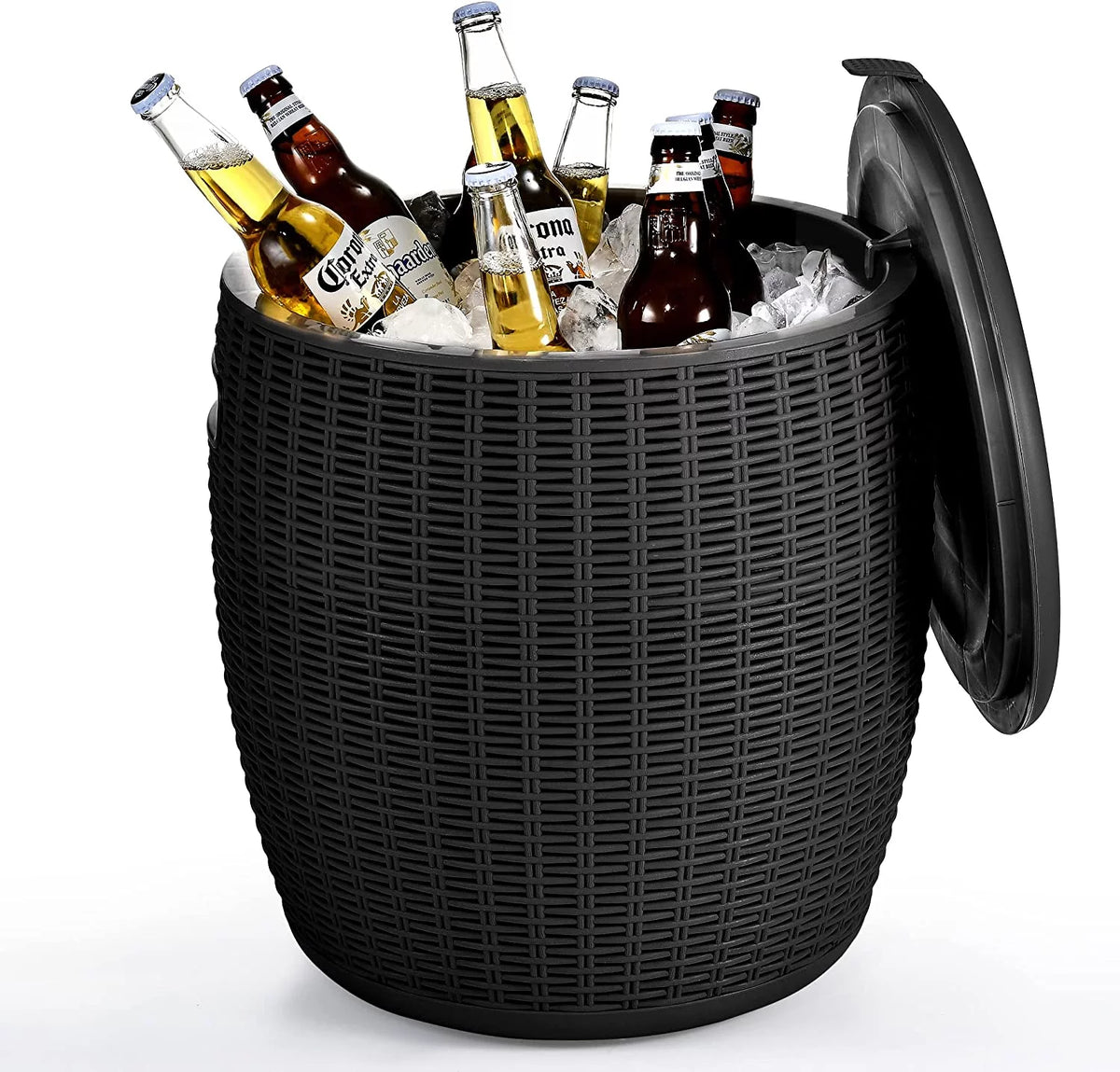 Ice Cooler & Side Table with 9.8 Gallon Ice Bucket O505159