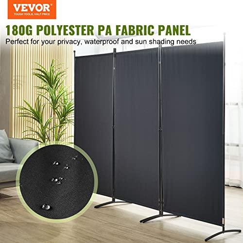 6.1 ft 3-Panel Fabric Room Divider F197331