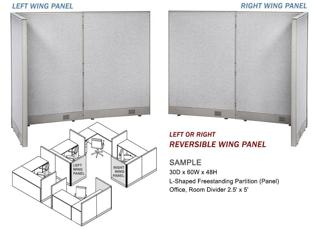 L-Shaped Freestanding Office Partition J89280