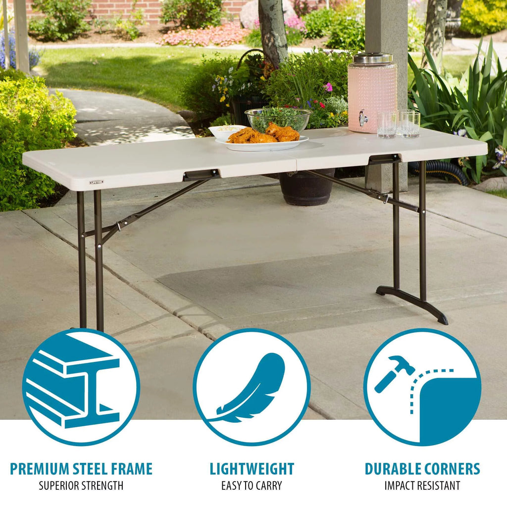 6 Foot Rectangle Fold-in-Half Table A8911