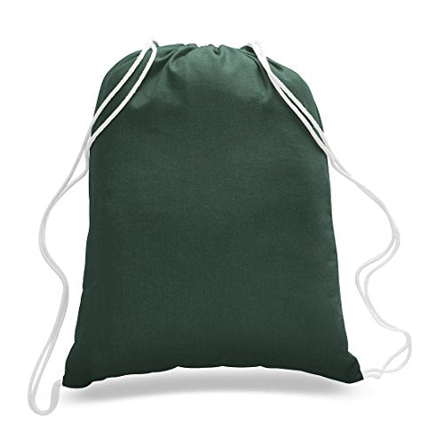 12 Pack Cotton Canvas Drawstring Backpack Bags N961185