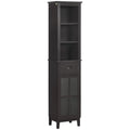 Slim Bathroom Storage Cabinet Linen Tower Brown S777