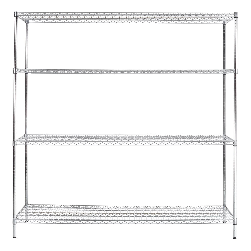 4 Shelf Wire Shelf Unit Chrome 4000 lb Z96461