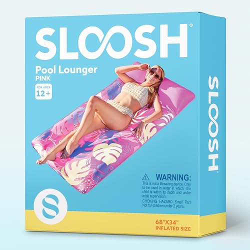 XL Fabric Covered Inflatable Pool Float with Headrest F402663