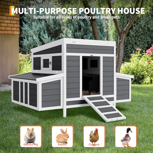 Wooden Chicken Coop for 4-6 Chickens with Nesting Boxes G298785