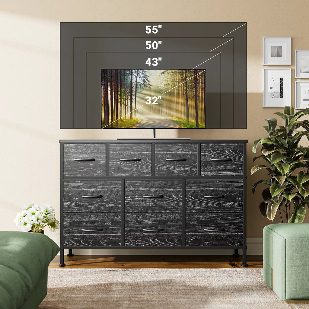 10 Drawer Dresser TV Stand with Power Outlet O114073