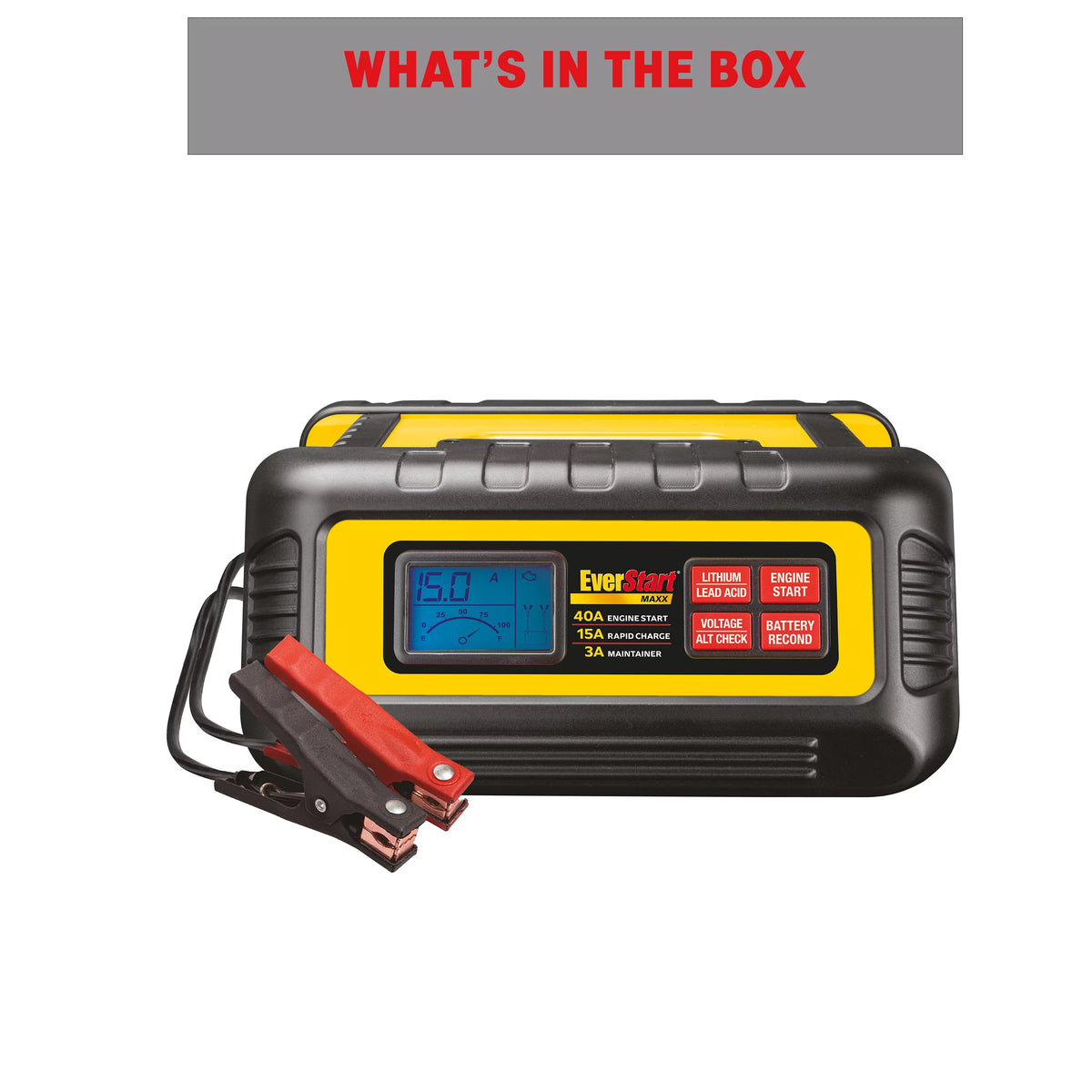 15 Amp Battery Charger and Maintainer with 40 Amp Engine Start N487083