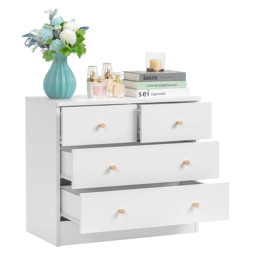 White 7 Drawer Wood Dresser U1757