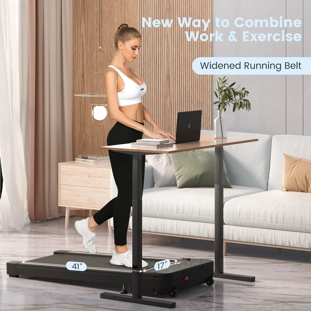 1HP Under-Desk Walking Treadmill D58545