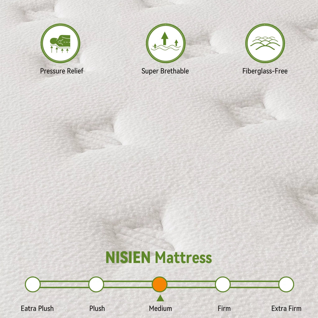 Queen 10 Inch Hybrid Memory Foam Mattress G759