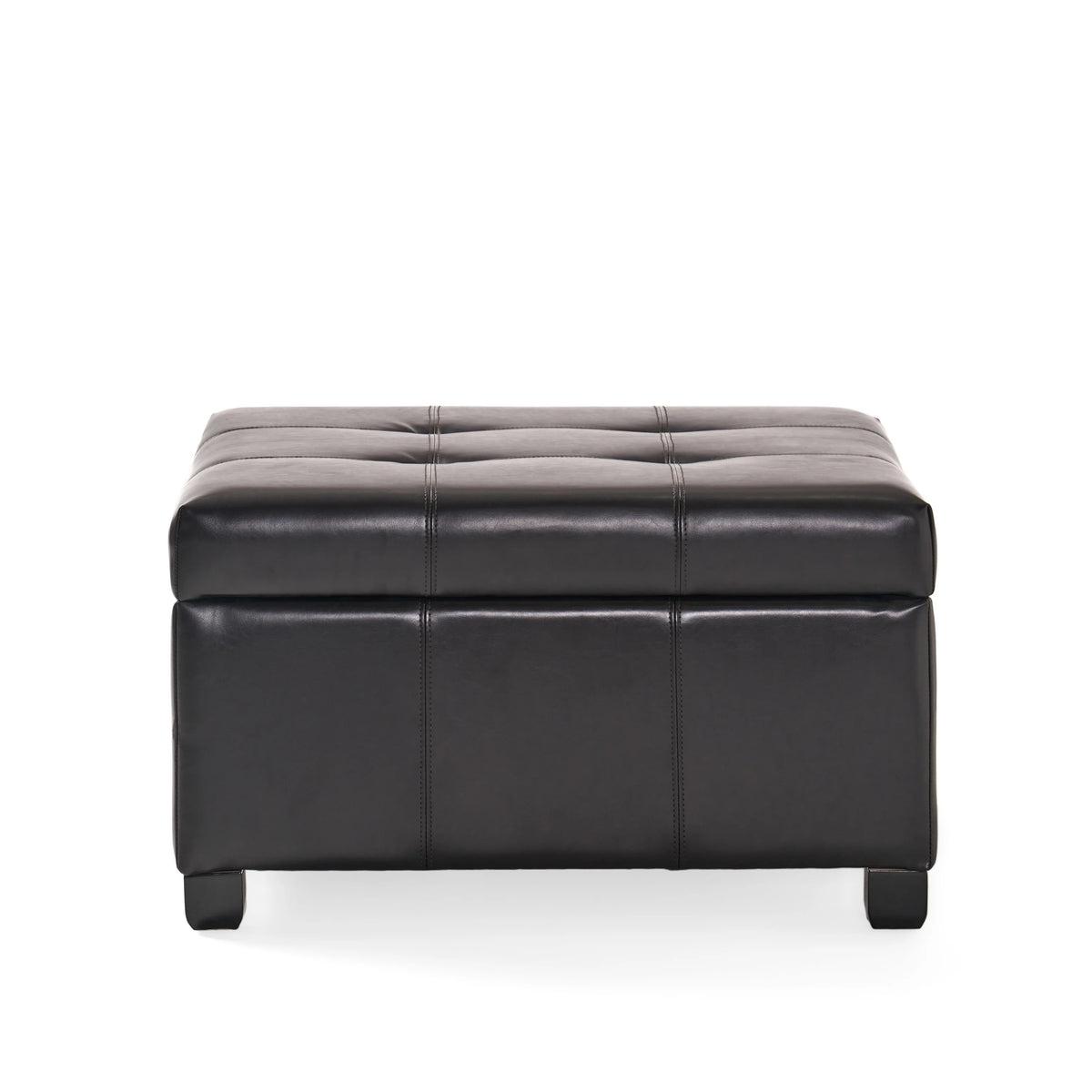 Espresso Bonded Leather Storage Ottoman L811513