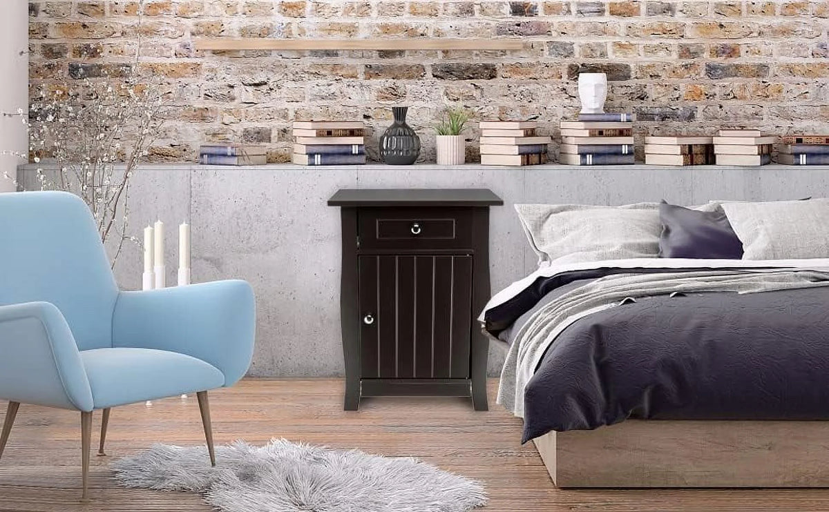 Small Free Standing Wooden Cabinet with Drawer and Single Door R10657