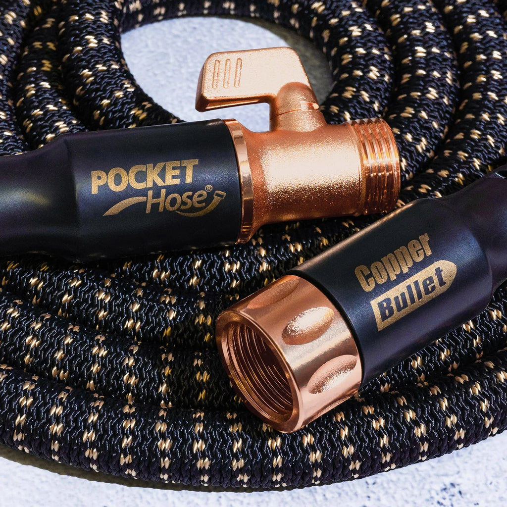 50 Ft Expandable Water Hose with Thumb Spray Nozzle V852