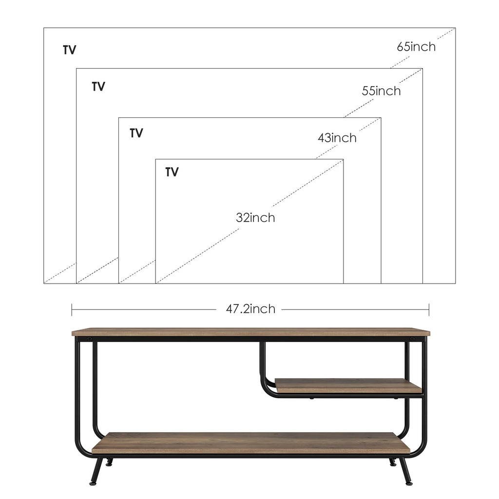 Wood 3 Tier TV Stand with Storage E503316
