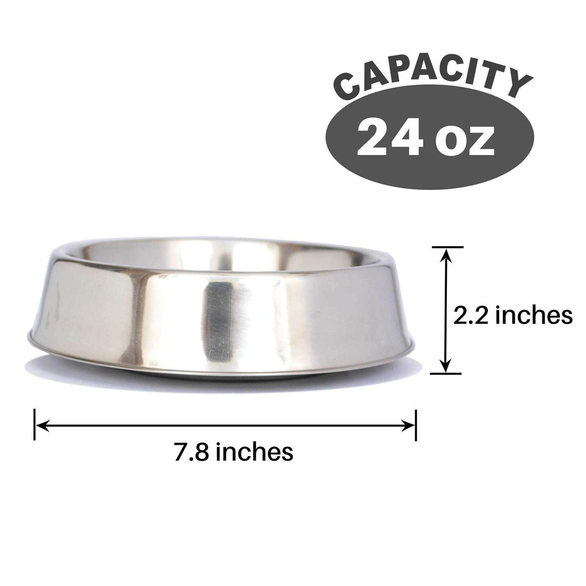 2 Pack Stainless Steel Non Skid Pet Bowl J245